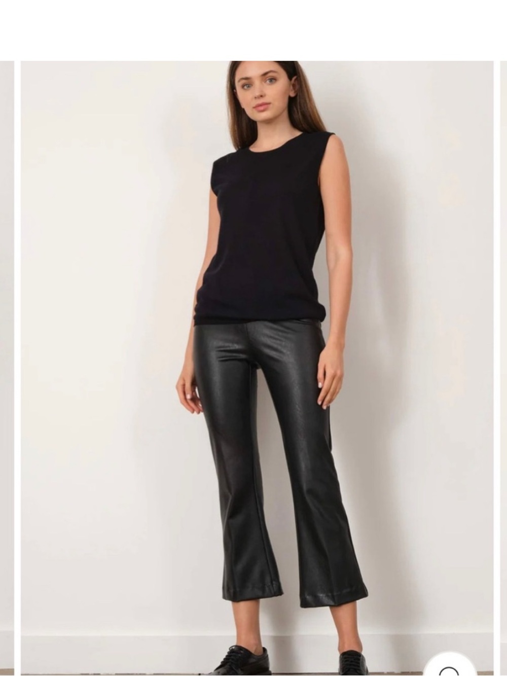 Avenue Montaigne Leo Leather Pant in Black Size 8